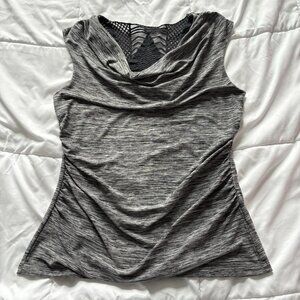 Vintage 90s Y2K Womens Size Large Cowl Neck Sleeveless Gray Blouse Grunge‎ Fairy